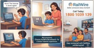 Home RailWire home WiFi broadband connection in Haryana